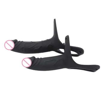 Hollow Dildo Pants Penis Sleeve Enlarger Extender Strapon Harness for Men Strap on Realistic Belt Sex Toys for Couples 6