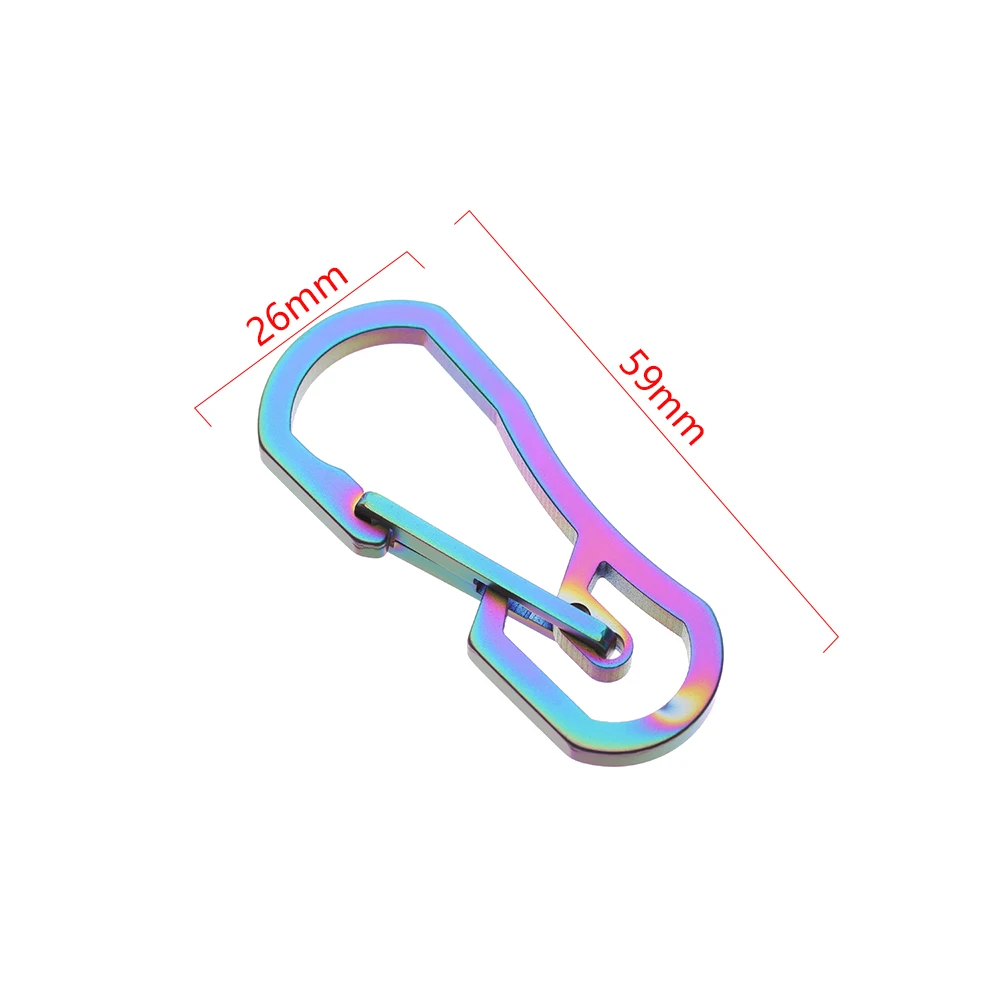 Climbing Carabiner 1 PC Titanium Plating Camping Clip Outdoor Key Ring Clip Keychain Holder Hang Buckle Hook