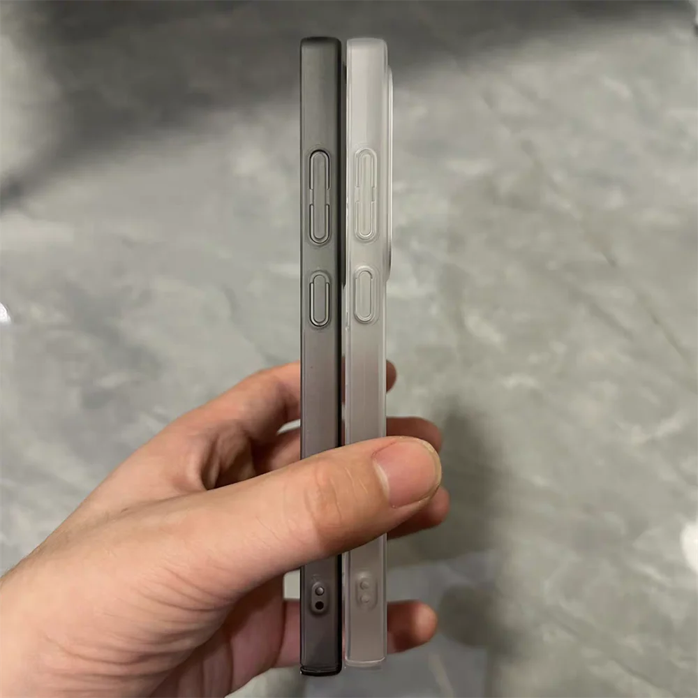 Slim Matte Clear Magnetic Phone Case with MagSafe Compatibility