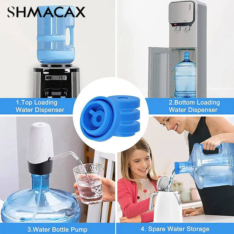 Replacement Water Bottle Lid New Drinking Bucket Silicone Water Jugs Lid Stopper 3 And 5 Gallon Anti Splash Top Cover