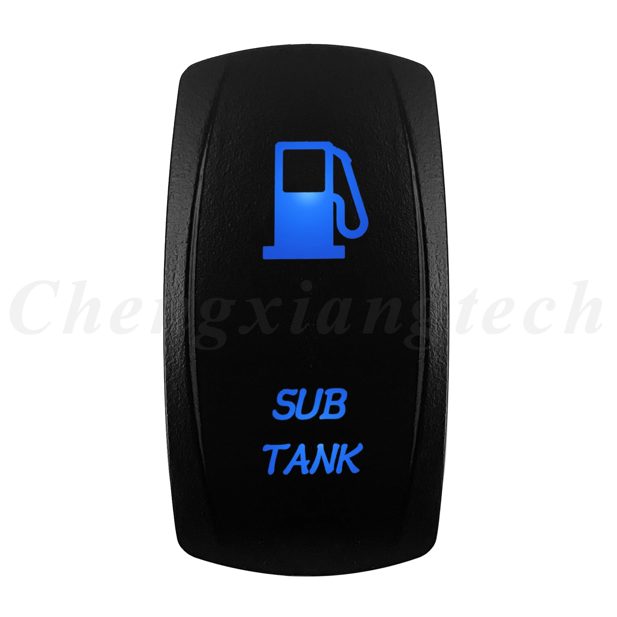 12V 20A Blue LED Waterproof Laser Rocker Switch - IP68 Rated
