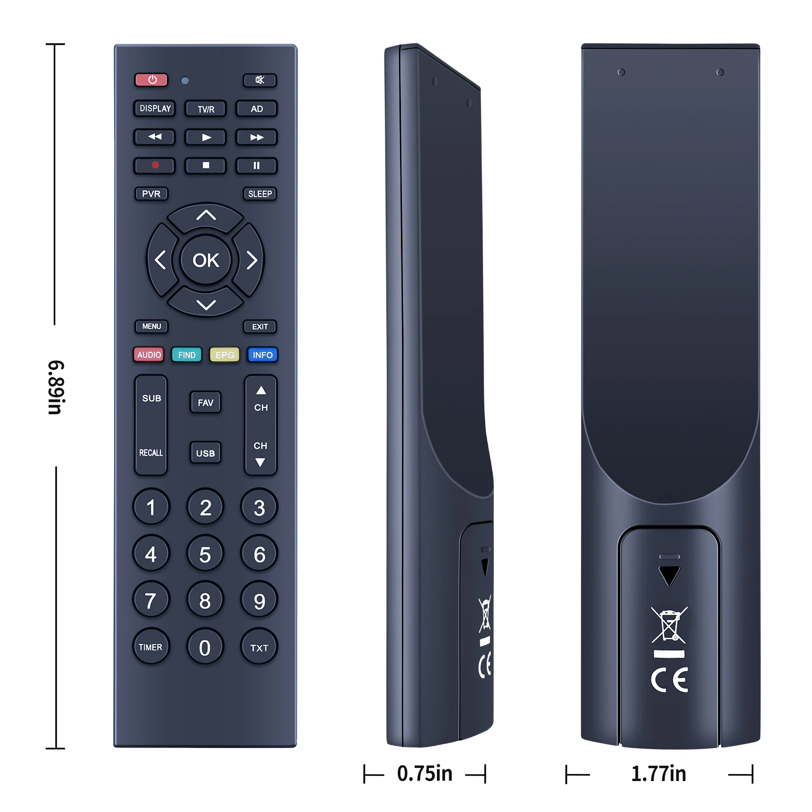 Tesla TE-300 PLUS DVB-T2 셋톱박스용 새 리모컨