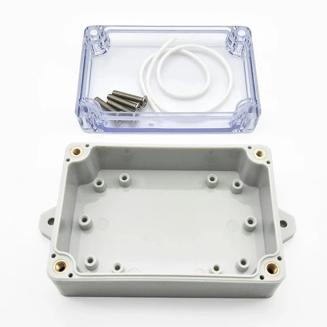 100x68x40mm Transparent Cover Waterproof Plastic Box Electrical Enclosure  Case With Fixed Ear IP65 Outdoor ABS Junction Box - AliExpress
