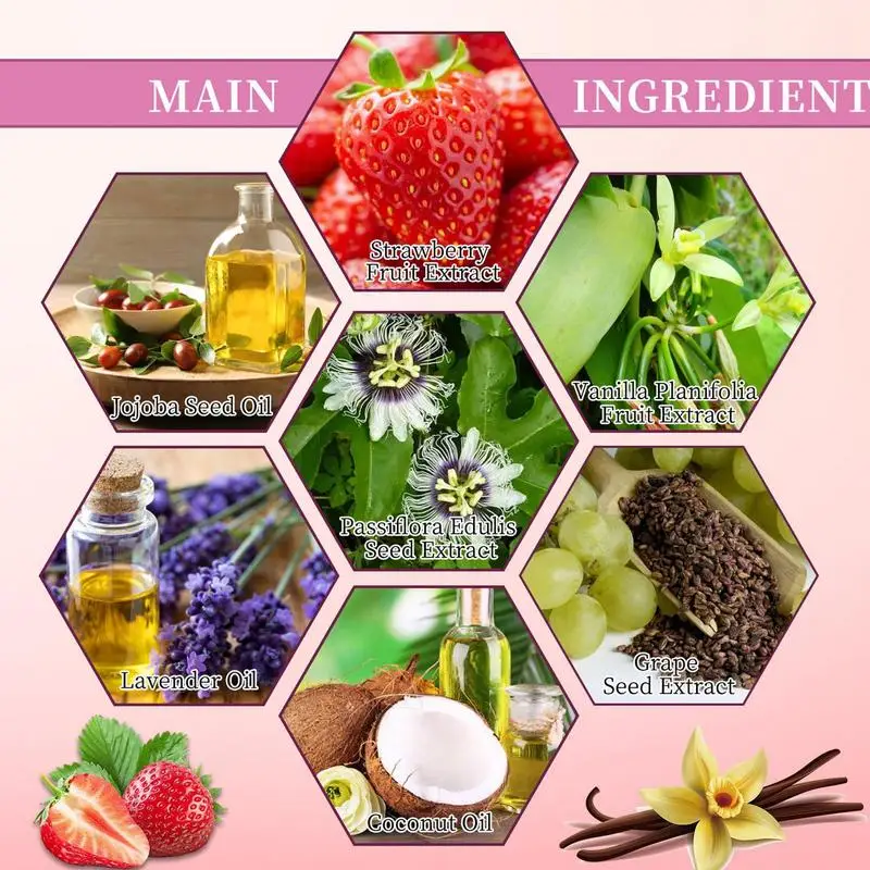 Hair Removal Skin Care 90ML Strawberry Vanilla Soft After-shave Hair Oil Deep Moisturizing Prevent Ingrown And Dryness
