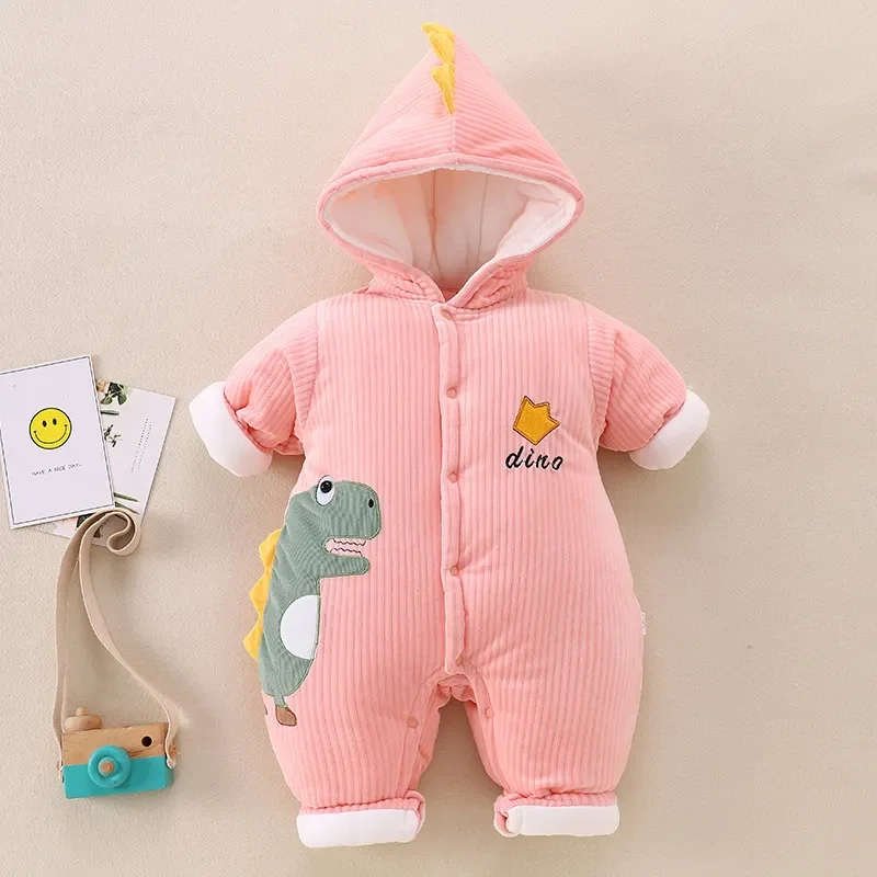 New Baby clothing Boy rompers Overalls Clothes Winter Girl Garment Thicken Warm Cotton Outerwear coat jacket kids Snow suit Wear