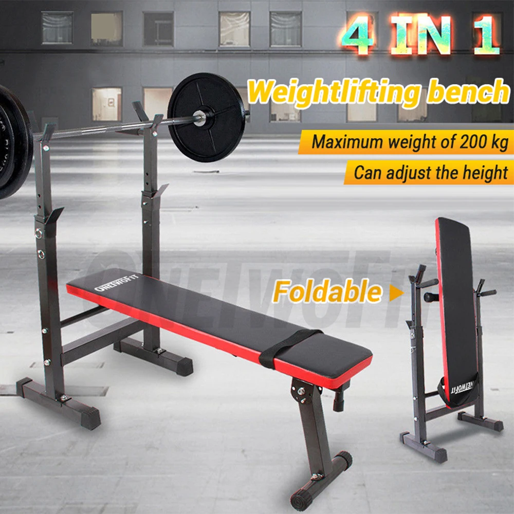 Folding Flat Weight Lifting Bench Body Workout Exercise