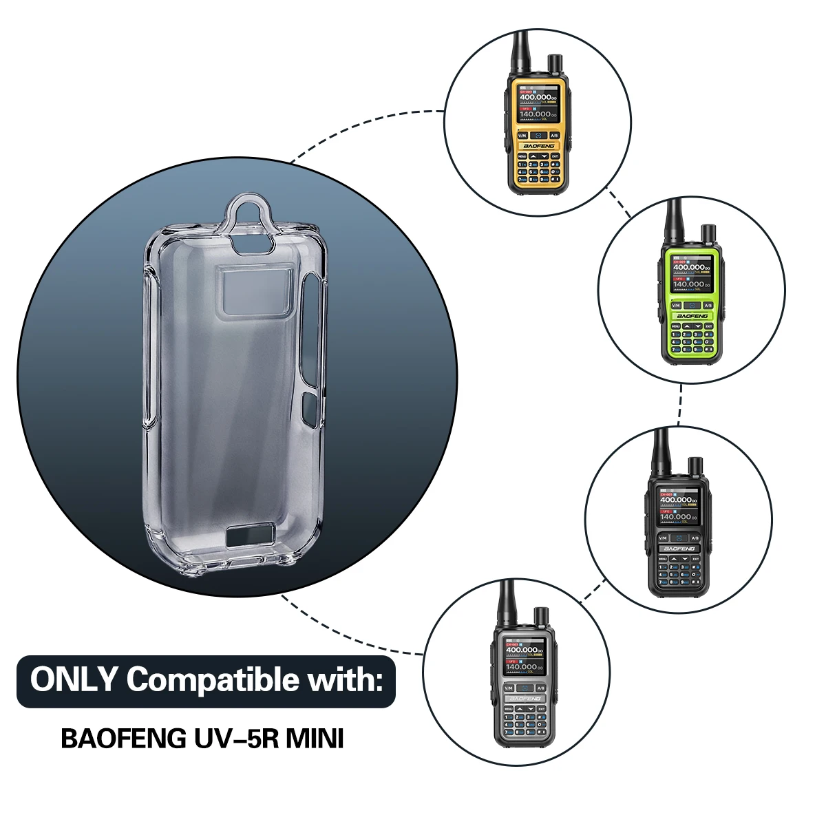  slider image of ABBREE Transparent Walkie Talkie
