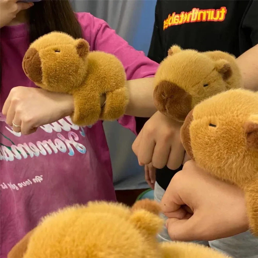 

Kawaii капибара плюшевые животные защелкивающийся браслет капибара ручное кольцо браслет Детские игрушки на день рождения элегантный подарок