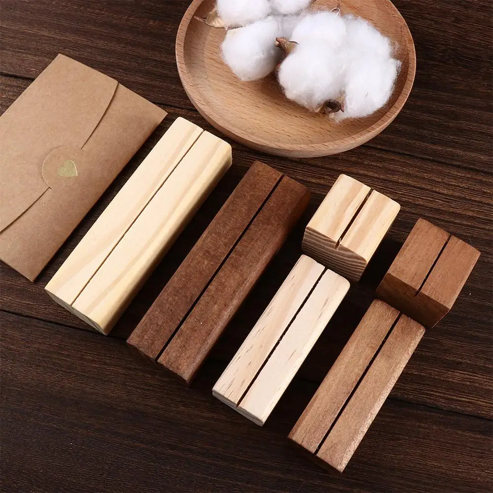 Wedding Events Table Number Wooden Sign Decoration Note Holder Display Stand Place Card Holder card holder,photo card holder,desk card holder,card display stand,postcard holder,coin display stand,acrylic sign holder,sticky note holder,price display stand,magazine display stand