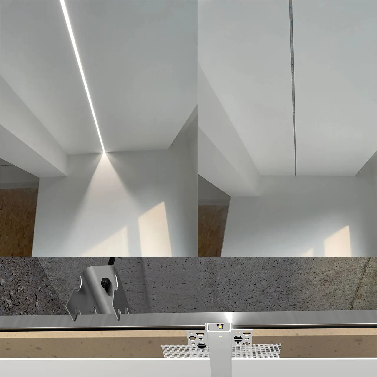 屋内アルミニウムライトストリッププロファイル壁装飾、ベースボード