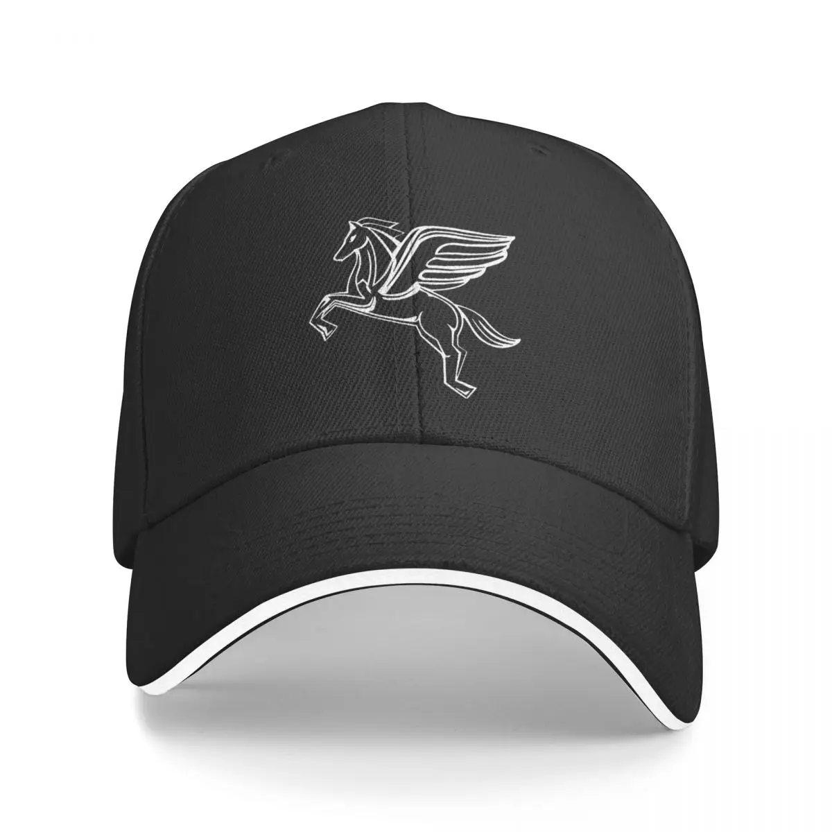 

New Chasing Pegasus Image (White Outline) Baseball Cap beach hat Rugby Women Caps Men's