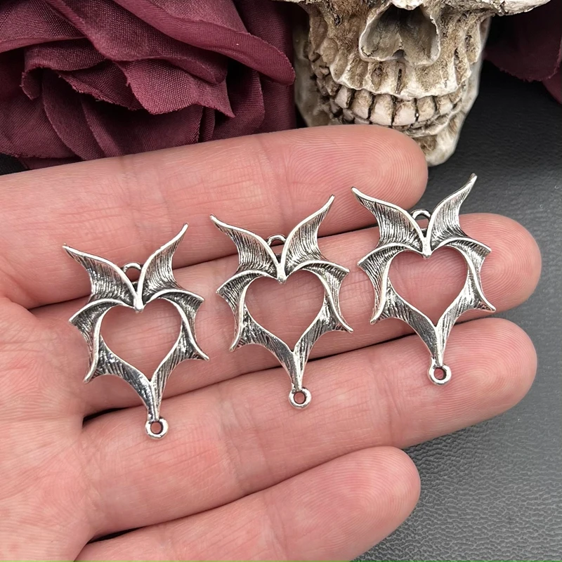 8pcs 35*22mm Goth Demon Wings Bat Wings Connectors Charms Designer Charm Fit Jewelry Making DIY Jewelry Findings