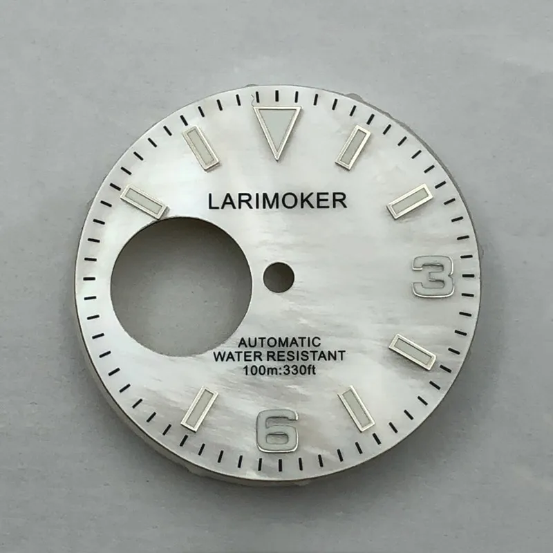 LARIMOKER 29 mm grau-weiß-orangegrünes, leuchtendes, hohles NH38-Zifferblatt, passend für 3/3,8 O'Clock NH38A-Gehäuse – Detail 11