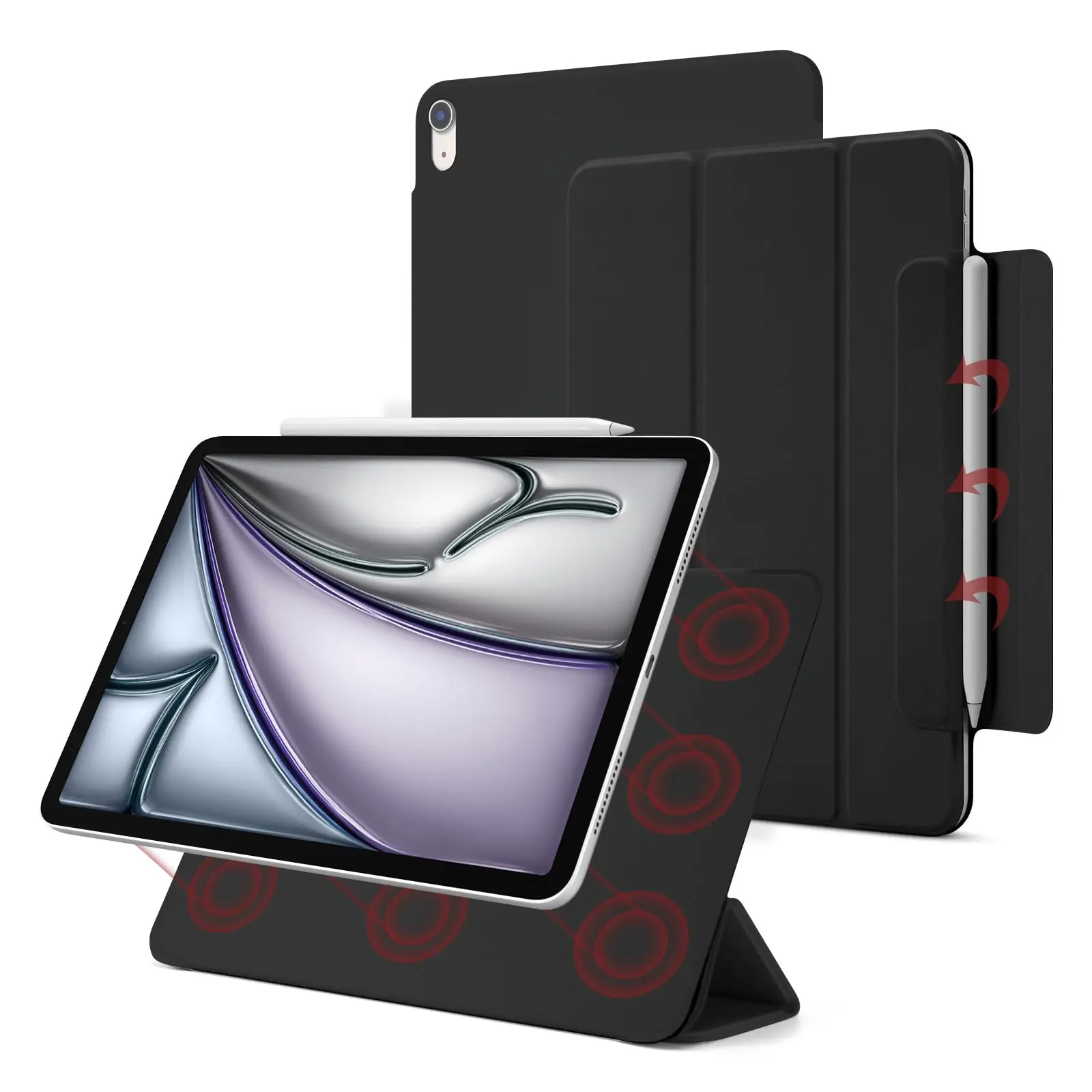 Premium Magnetic Attachment Slim Trifold Stand Case