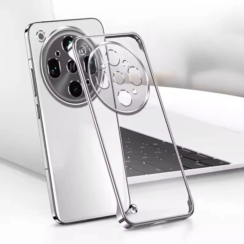 Ultra Plating Frameless Slim Transparent Hard Bumper Phone Case