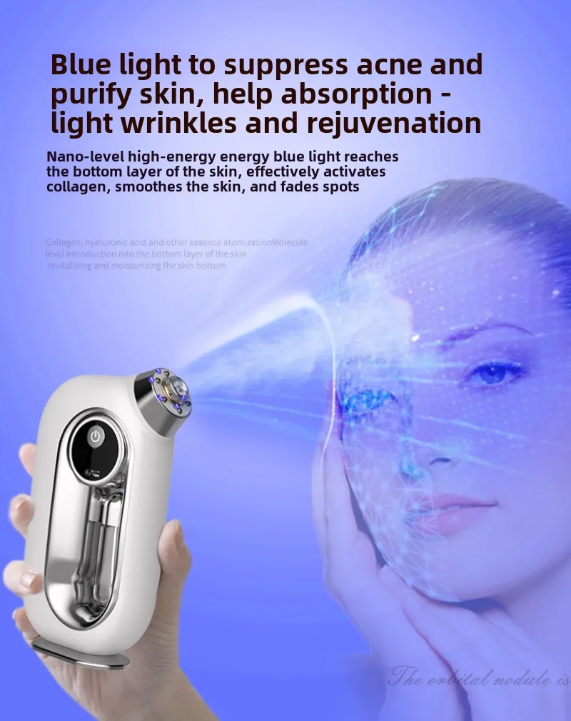 Blue Light Oxygen Injection Instrument Household Nano Spray Water Supplement Instrument Cold Water Spray Oxygen