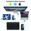 Bluetooth Wireless Keyboard Mouse For IOS Android Windows Tablet For iPad Air Mini Pro Spanish Korean Portugal Russian Keyboard 3