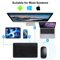 Bluetooth Wireless Keyboard Mouse For IOS Android Windows Tablet For iPad Air Mini Pro Spanish Korean Portugal Russian Keyboard 3