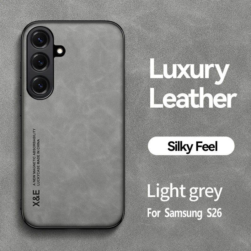 Luxury Magnetic Sheepskin Leather Case - Shockproof Soft Bumper Matte Cover