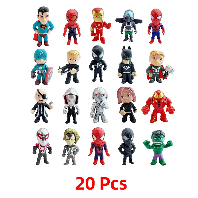 Petite figurine d'action Avengers Marvel, mini statue Disney