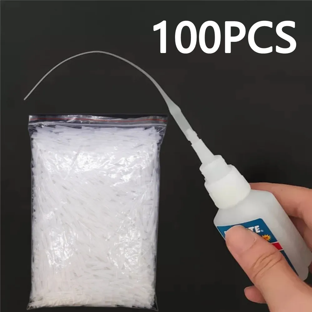 100PCS/pack Glue MicroTips Plastic Glue Bottle Tips Glue Extender