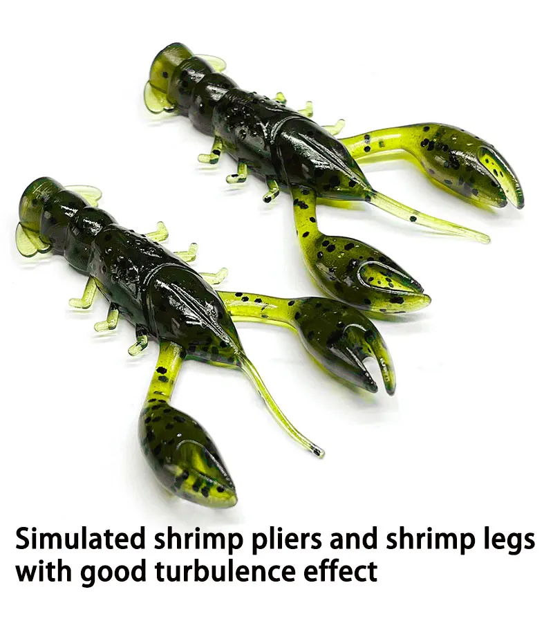 TAKEDO 5PCS 6CM 4G Künstliche Hummer Köder TPR Angeln Lockt Schwimmende Weiche Köder Garnelen Köder Für Tilapia Snakehead mandarin Fisch – Detail 3