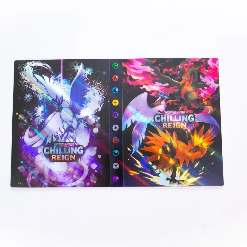 Cartoon Album 240PCS Card Book Gengar Charmander Map Letters Holder Binder Cartoon VMAX GX EX Game Collection Folder