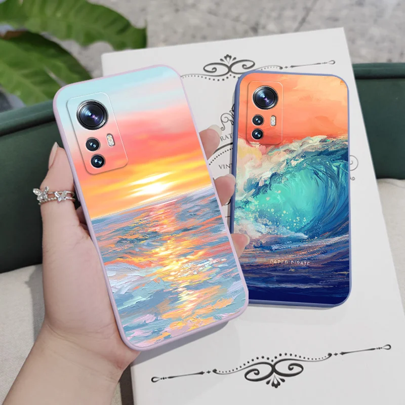 Magic Waves Liquid Silicone Phone Case - Vibrant Protective Cover