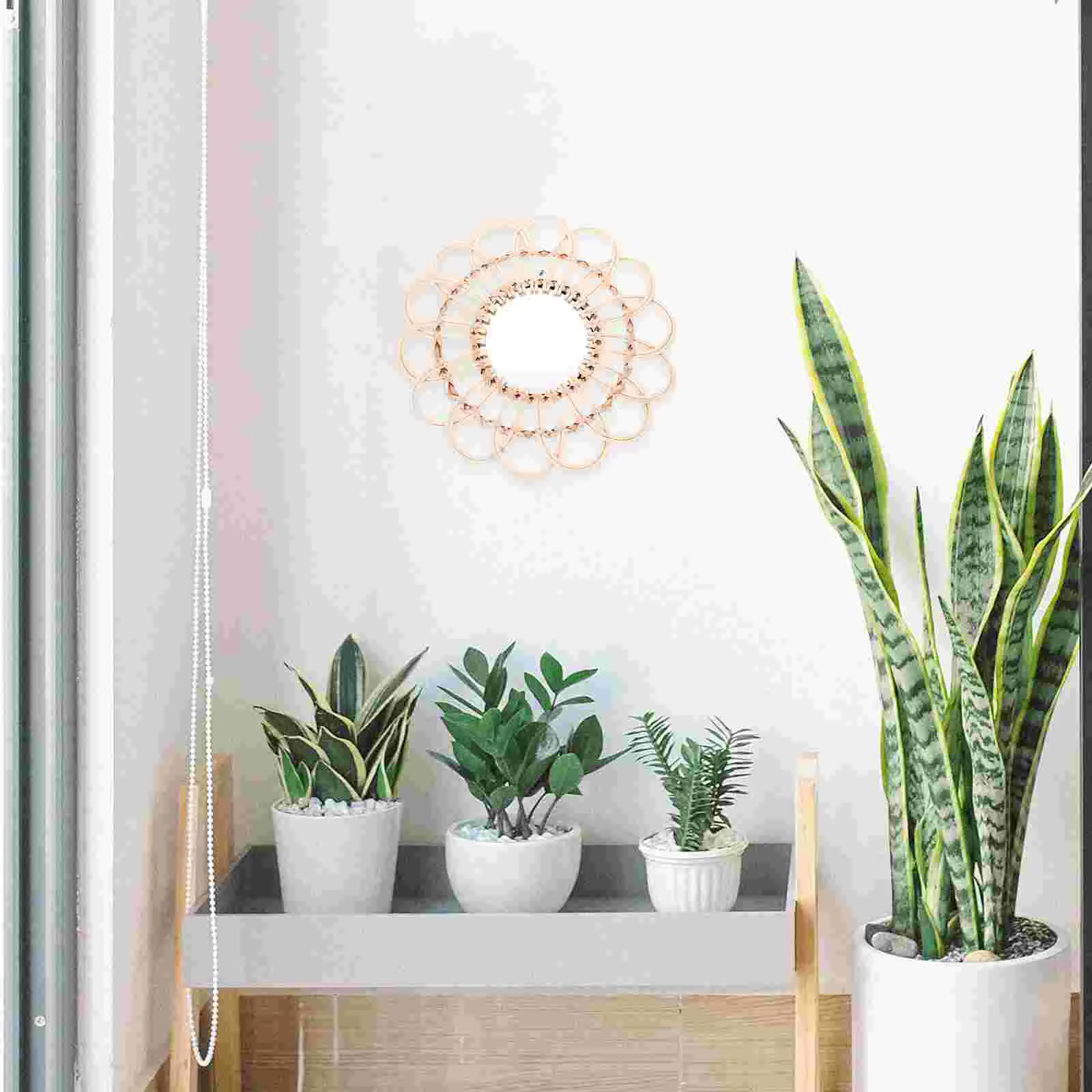 

Rattan Wall Mirror Woven Mirror Wall Decorative Mirror Nordic Style Mirror Wall Craft