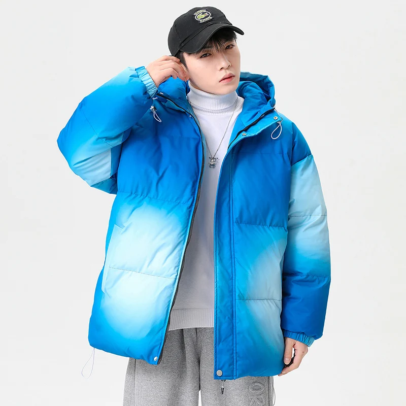 CAAYU 2022 Winter Down Jacket Mens Versatile Harajuku Oversized Body Warmer Coat Japanese Streetwear Windproof Outwear Coat Male