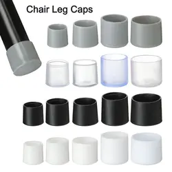 10pcs/set Table Floor Protectors Non-Slip Covers Round Bottom Silicone Pads Plastic Pipe Cover Chair Leg Caps Furniture Feet