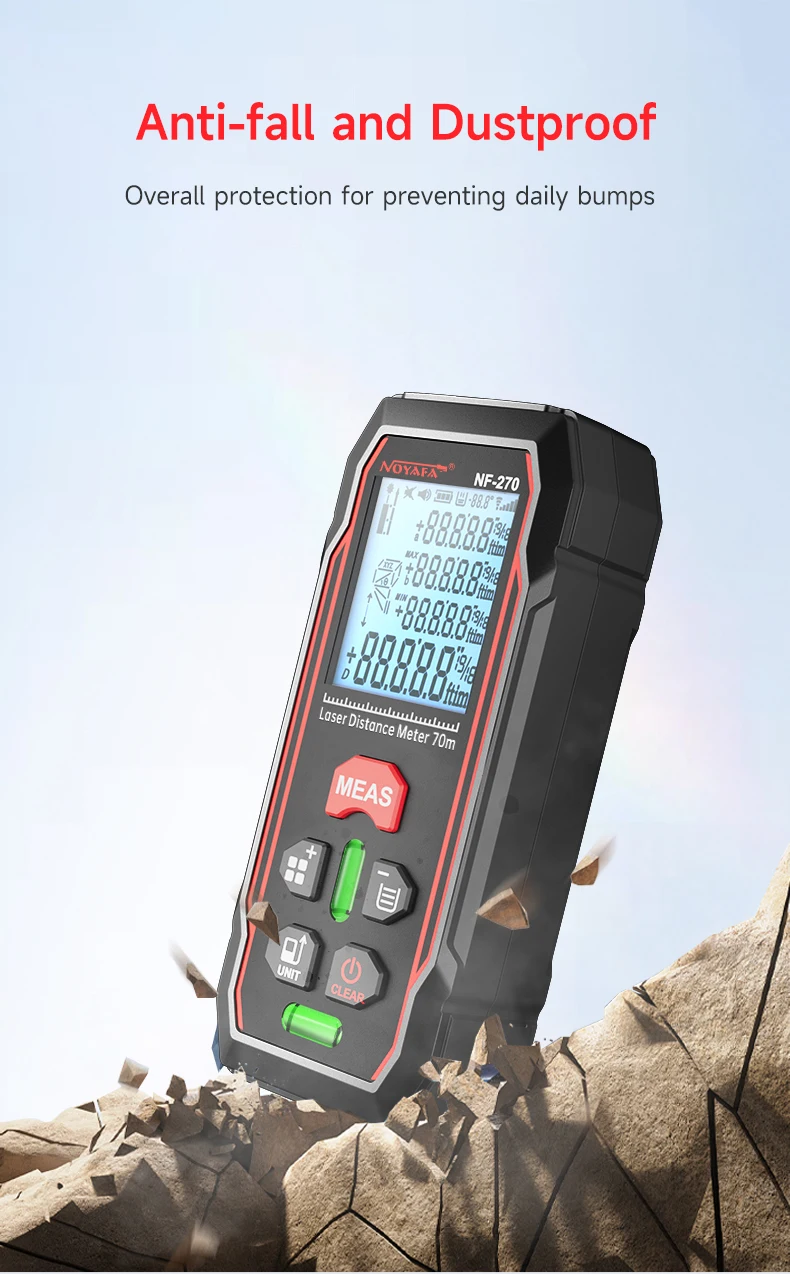 Noyafa NF-270 laser Rangefinder 60M with horizontal bubbles Digital Range Finder