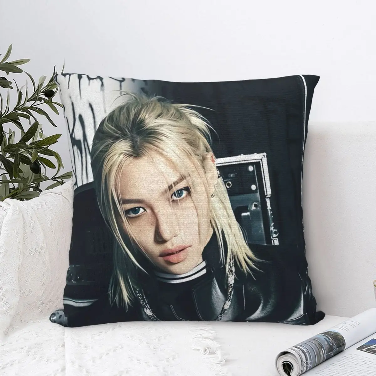 Kpop Felix Pattern Decorative Pillow Cover - Fun Cushion Case