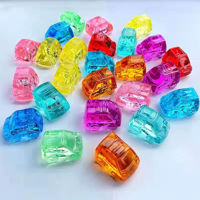 Small Plane Car Toy Models Pirate Treasure Acrylic Crystal Gems Diamond Shape Birthday Party Favors Gift For Kids Regalos Niños 3