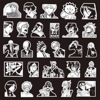 10/30/75pcs Cool Anime BLEACH Cartoon Stickers Black White Decals Kid Toy DIY Suitcase Luggage Scrapbook Kurosaki Ichigo Sticker 4