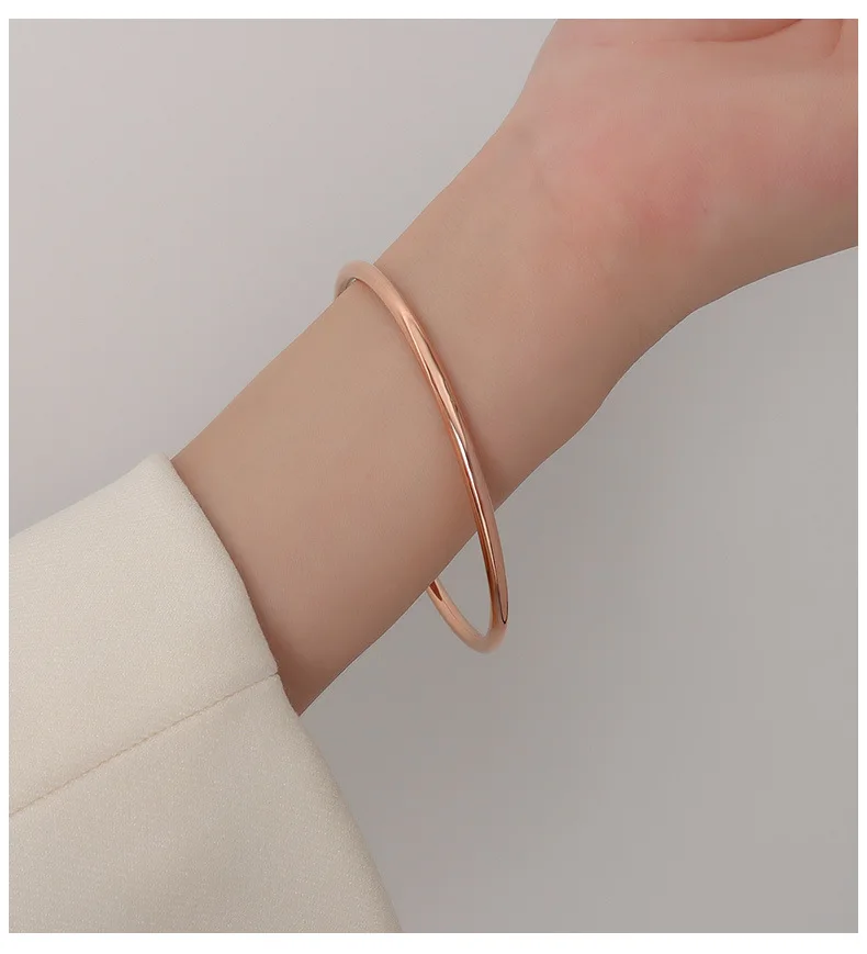 stainless_steel color charms bangle Simple Heritage Gold/Rose Gold Wedding Bracelet Jewelry European Style bangle bracelet stainless steel bracelet