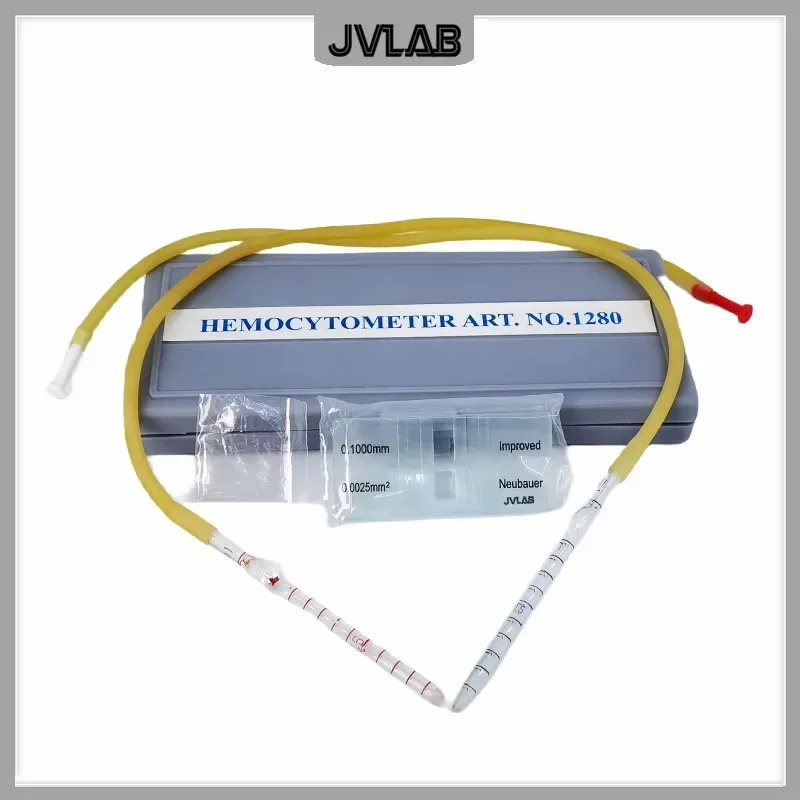Improved Neubauer Hemocytometer Blood Hemocytometer Cell Counting Chamber Set ART NO.1280