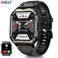 EIGIIS 2025 Smart Watch for Men Big Screen Heart Rate Monitor Sleep Tracker Calorie Bluetooth Call Pedometer Rugged Smartwatch 1