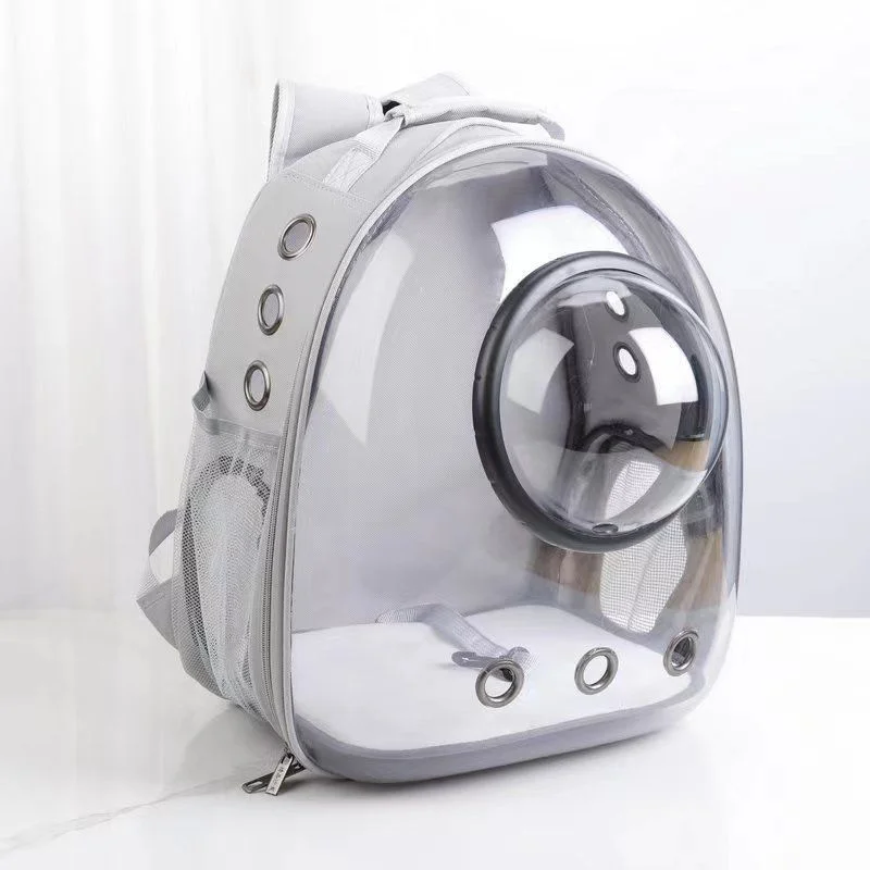 thumbnail image 1 of Mochila para gatos totalmente transparente, cápsula espacial, bolsa para mascotas al aire libre, mochila portátil de doble hombro para perros, conejos y gatos, suministros, 1 of 5