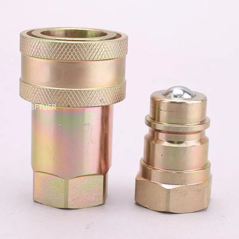 

BSP Close Type Hydraulic Quick Couple Quick Coupling High Pressure Tubing Quick Connector 1/4 3/8 1/2 3/4 1