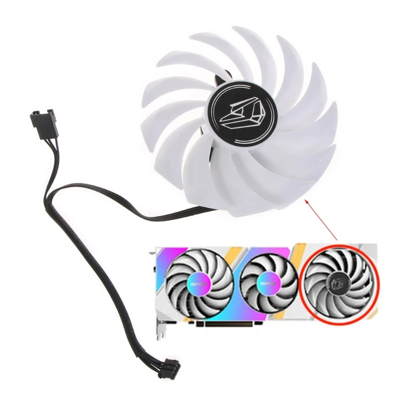 다채로운 3080 3070 팬 그래픽 카드 냉각 4핀 12V용 GPU 쿨러 팬