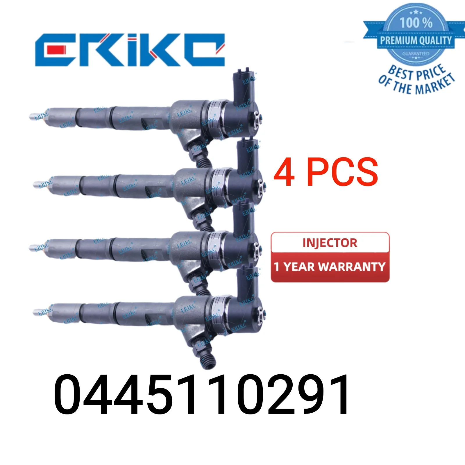 

4 PCS 0445110291 Fuel Injector Diesel 0 445 110 291 Engine Injector 0445 110 291 Fuel Injector 1112010-55D for BAW Fenix XiChai