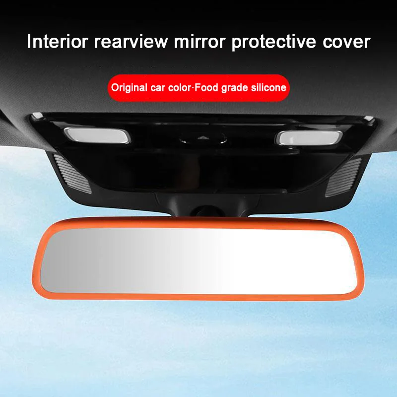 For Ideal Li Lixiang L7 L8 L9,Car Interior Silicone Rearview Mirror Protective Case Trim Cover Decorative Auto Accessory