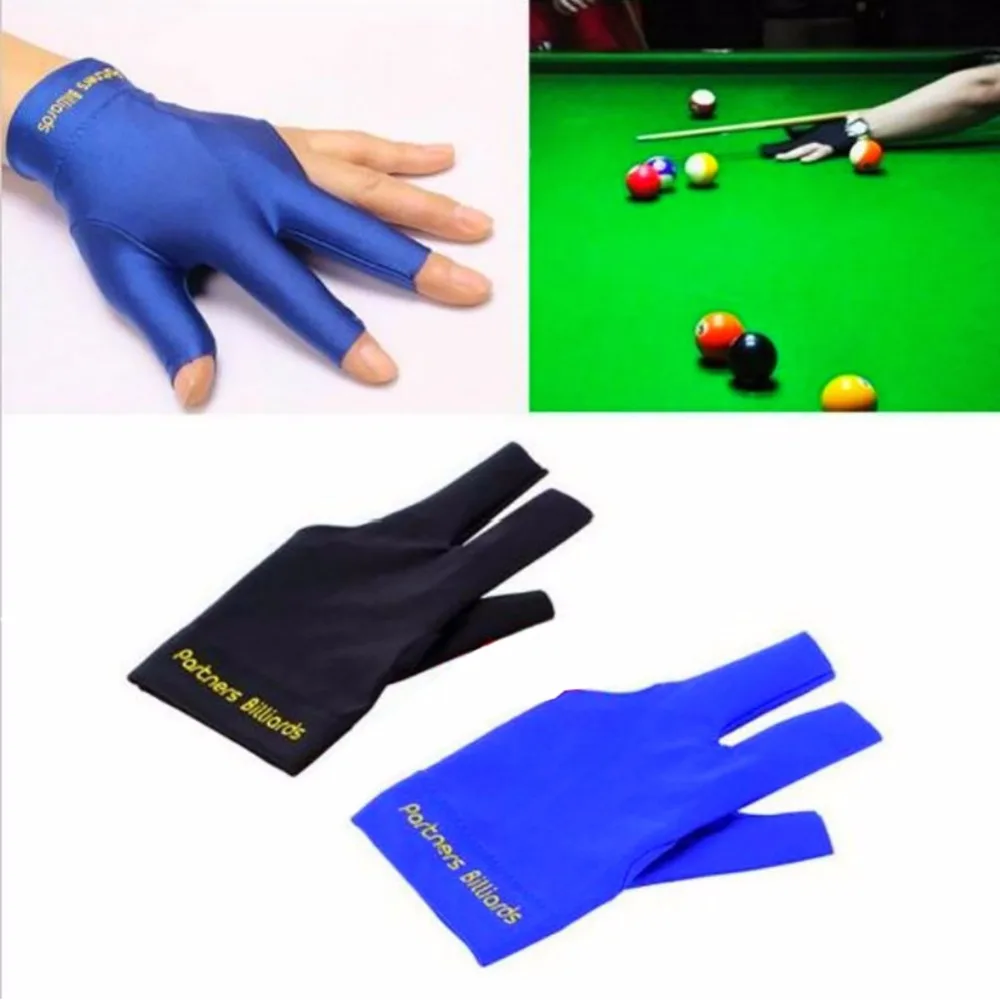 Cue Pool Shooters Open 3 Fingers Glove Billiard Gloves Snooker Gloves Print Letter High Quality Billiard Accessories fingerless gloves fingerless gym gloves