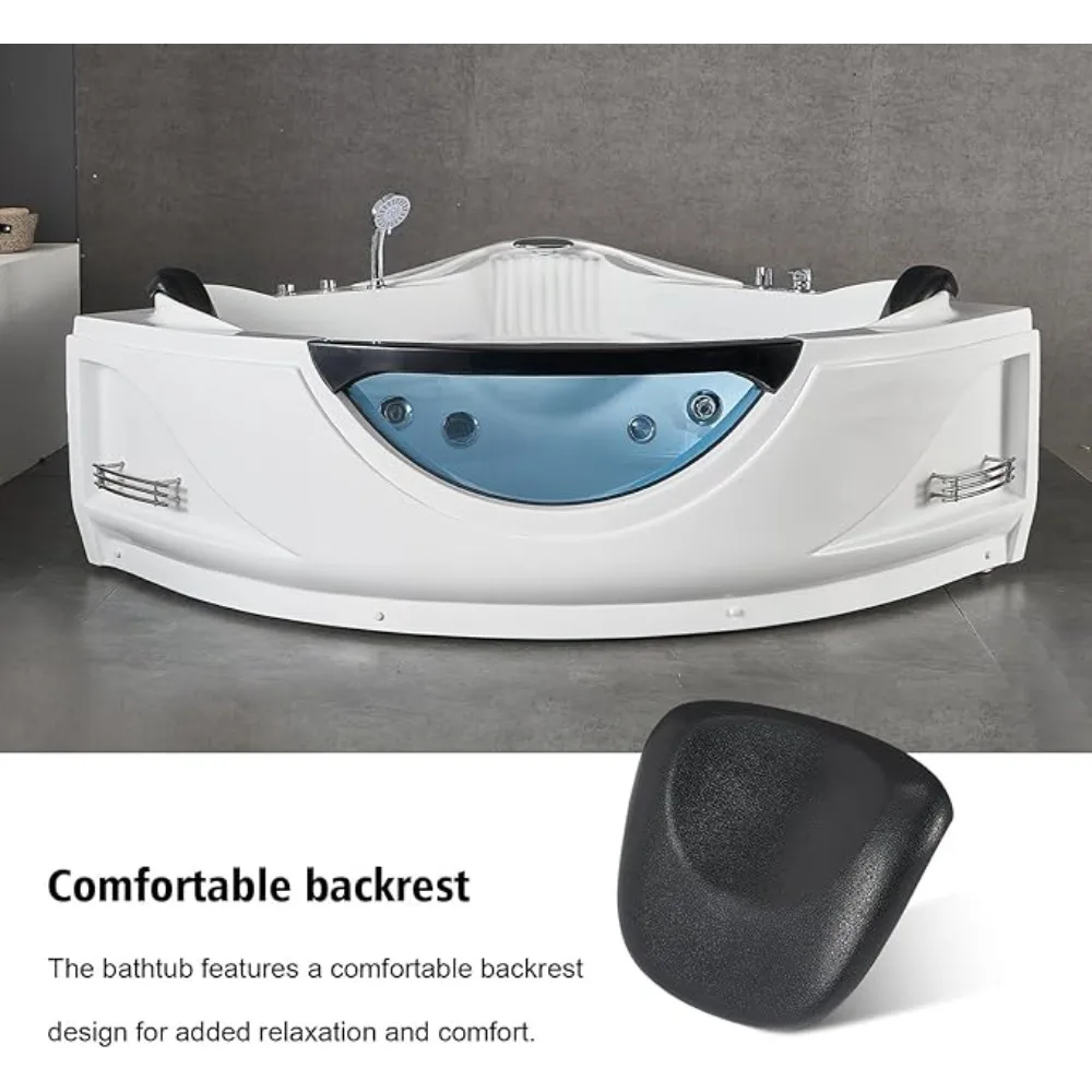 Spa bathtub, two person jet bathtub with water jet device, soaking bathtub with hydraulic massage and chromotherapy 2