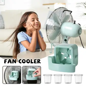Accessorio per Ventilatore: Contenitore Refrigerante Portatile con Cubetti di Ghiaccio per Ventilatori da Tavolo e da Terra, Ideale per l'Estate