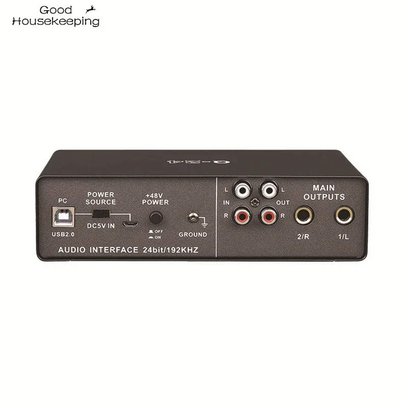 Q-24 Usb Audio Interface Guitar Pro Audio Equipment Computer Free Drive USB External Sound Card Professional Portable Video