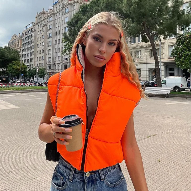 Autumn And Winter White Goose Down Warm Short Vest Women's Slim Fashion Stand Collar Double Wear Waistcoat Down jacket autumn and winter new light and thin down vest women s short vertical collar large size down jacket vest waistcoat