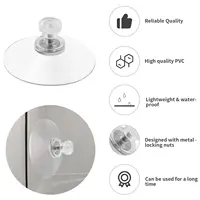 10 Pcs Clear Suction Cups PVC Vacuum Suction Cup Holder Plastic Suction Cups with Screws for Bathroom Kitchens Offices - Image 3