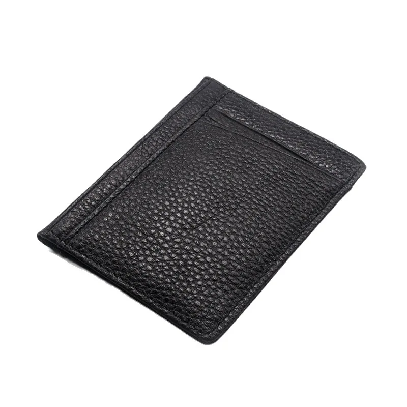 Genuine Pickup Bag ID Ultra-thin Cowhide Men's Card Bag With Multiple Card Slots Leather Card Bag Can Hold Driver's License